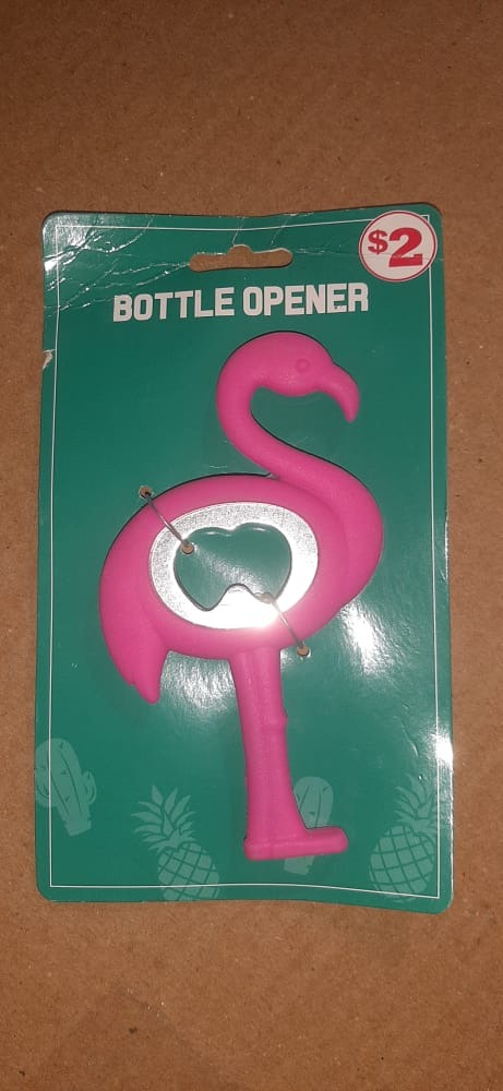 2747 Flamingo Novelty Bottle Opener - Ideal for Cocktail Parties - Made from Silicone and Stainless Steel DeoDap 2747 Flamingo Novelty Bottle Opener - Ideal for Cocktail Parties - Made from Silicone and Stainless Steel DeoDap